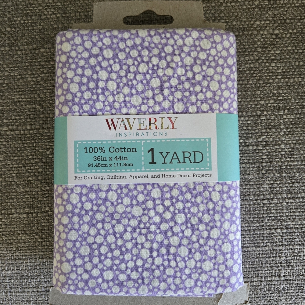 Waverly Inspirations Pebbles Lilac 1 Yard 36"x44" 100% Cotton Fabric NEW